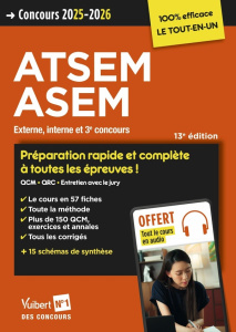 Concours ATSEM ASEM. Externe, interne et 3e concours, Edition 2025-2026 - Laplace Elodie