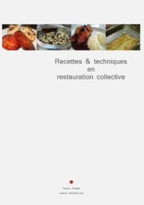 Recettes & techniques en restauration collective - Pouffet Franck