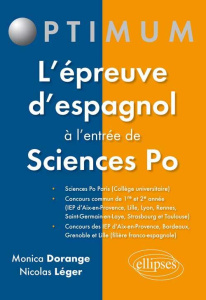 L'épreuve d'espagnol à l'entrée de Sciences Po - Dorange Monica ; Léger Nicolas