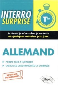 Allemand Tle. Points clés à maîtriser, exercices chronométrés et corrigés - Curin Pascal