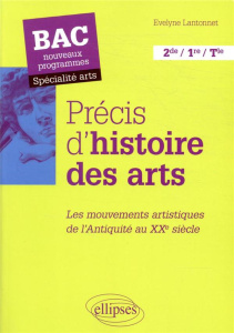 Précis d'histoire des arts. Les mouvements artistiques, de l'Antiquité au XXe siècle - Bac nouveaux - Lantonnet Evelyne