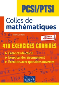 Colles de mathématiques PCSI /PTSI. Edition 2021 - Coutens Rémi ; Pantigny François