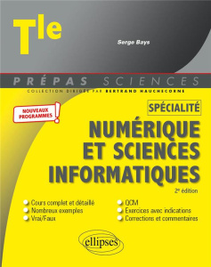 Spécialité Numérique et sciences informatiques - Terminale - Bays Serge ; Hauchecorne Bertrand