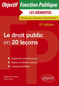 Le droit public en 20 leçons - Quillien Philippe-Jean ; Tchen Vincent