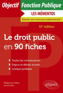 Le droit public en 90 fiches. 10e édition - Quillien Philippe-Jean ; Tchen Vincent