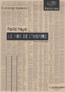 Le Pas de l'homme. Récit en trois temps - Paya Farid