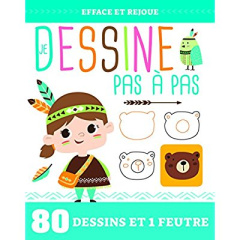 Je dessine pas à pas. 70 dessins et 1 feutre - IDEES BOOK CREATIONS