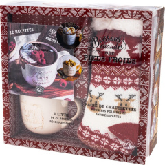 Bien dans mes chaussettes. Boissons chaudes, pour pieds froids. Avec un mug en céramique, 1 parie de - MURMURE EMILIE