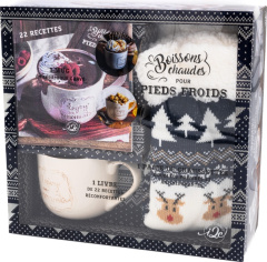 Boissons chaudes, pour pieds froids. Avec 1 paire de chaussettes doublées polaires et antidérapantes - MURMURE EMILIE