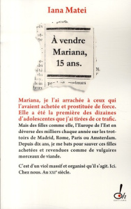 A vendre : Mariana, 15 ans - Matei Iana ; Berthod Anne