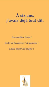 A SIX ANS J'AVAIS DEJA TOUT DIT (OUVRAGE EN DEUX VOLUMES) - CROIRE, C'EST ECLAIRER LE NEANT / QUI SE - NICOLAS PHILIPPE
