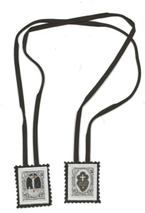 Scapulaire noir de la passion (passionistes) - d605 - NC.