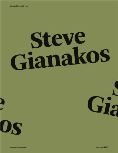 Pleased to meet you N° 4, juillet 2017 : Steve Gianakos. Edition bilingue français-anglais - Lavin Amélie ; Gianakos Steve ; Vaillant Alexis