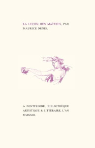 La leçon des maîtres - Denis Maurice ; Solvès Juliette