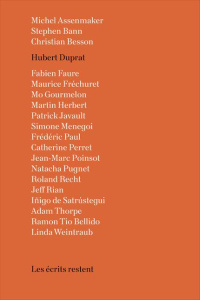Les écrits restent - Duprat Hubert