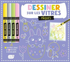 MON COFFRET DE FEUTRES CRAIE - DESSINER SUR LES VITRES PAQUES - ATELIER CLORO