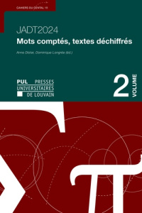 Jadt 2024 mots comptes, textes dechiffres vol. 2 - Dister Anne ; Longrée Dominique