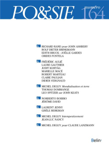 Po&sie N° 164 - Deguy Michel