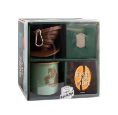 Café nomade. Ce coffret contient : 1 mug émaillé, 1 filtre en silicone, 1 filtre en inox et 1 livre - Racineux Sébastien ; Tran Chung-Leng ; Varoutsikos