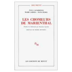 Les chômeurs de Marienthal - Lazarsfeld Paul ; Jahoda Marie ; Zeisel Hans ; Bou