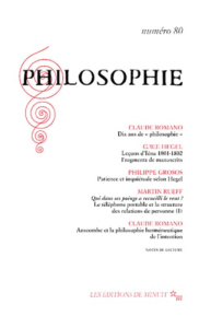 Philosophie N° 80 - Romano Claude ; Grosos Philippe ; Rueff Martin ; H