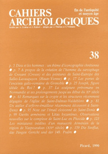 Cahiers archéologiques N° 38/1990 - Grabar André