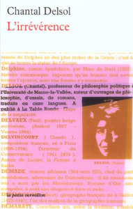 L'irrévérence - Delsol Chantal
