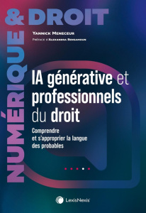 Intelligence artificielle générative et professionnels du droit. Comprendre et s'approprier la langu - Meneceur Yannick ; Bensamoun Alexandra