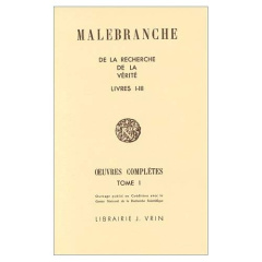 OEUVRES COMPLETES T I, DE LA RECHERCHE DE LA VERITE LIVRES I-III - MALEBRANCHE