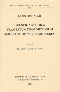 QUAESTIONES CIRCA TRACTATUM - BLAISE DE PARME
