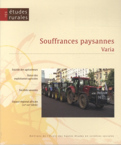 Etudes rurales N° 193 : Souffrances paysannes - Hautcoeur Pierre-Cyrille