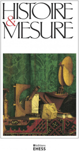 Histoire & Mesure Volume 35 N° 1/2020 : L'homme et la mesure - Prochasson Christophe