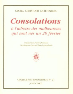 Consolations à l'adresse des malheureux qui sont nés un 29 février - Lichtenberg Georg Christoph
