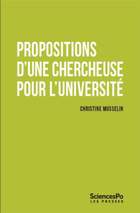 PROPOSITIONS D'UNE CHERCHEUSE POUR L'UNIVERSITE - MUSSELIN CHRISTINE