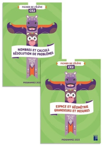 Mathématiques CE2 Numération et géométrie Totem. 2 volumes : Nombres et calculs / Résolution de prob - Henaff Christian ; Peyronie Sandrine