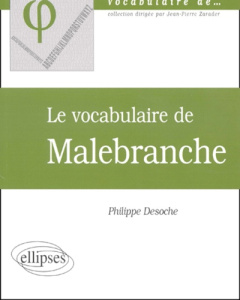 Le vocabulaire de Malebranche - Desoche Philippe