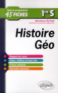 Histoire-géographie 1re S. Tout le programme en 45 fiches - Testu Frédéric ; Tisserand Bernadette