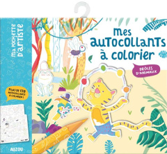MES AUTOCOLLANTS A COLORIER - DROLES D'ANIMAUX - COCO ZOOL