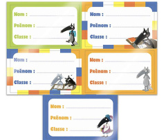 LOT DE 5 ETIQUETTES DU LOUP - LALLEMAND/THUILLIER