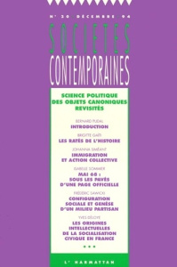 SCIENCE POLITIQUE DES OBJETS CANONIQUES REVISITES - SOCIETES CONTEMPORAI