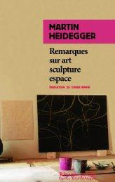 Remarques sur art - sculpture - espace - Heidegger Martin ; Franck Didier