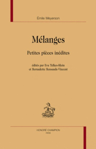 MELANGES. PETITES PIECES INEDITES - MEYERSON (EMILE)