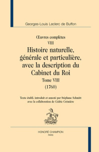 OEUVRES COMPLETES T8. HISTOIRE NATURELLE T8 (1760). - BUFFON GEORGES-LOUIS