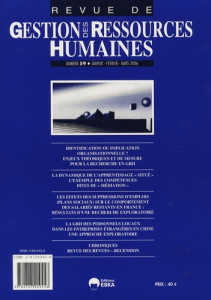 Revue de Gestion des Ressources Humaines N° 59, Janvier-Février, Mars 2006 - Herrbach Olivier ; Mignonac Karim ; Sire Bruno ; C
