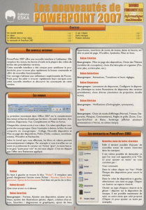 Les nouveautés de PowerPoint 2007 - Forestier Jean-Pierre