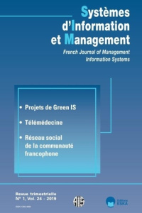 Systèmes d'Information et Management Volume 24 N° 1/2019 : Réseau social de la communauté francophon - Meissonier Régis
