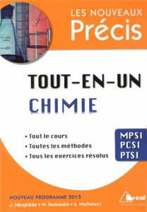 Tout-en-un chimie MPSI-PCSI-PTSI - Mesplède Jacques ; Dumoulin M ; Mathevet Sandrine
