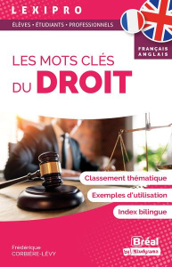 Les mots clés du droit. Classement thématique, Exemples d'utilisation, Index bilingue, Edition bilin - Corbière-Lévy Frédérique