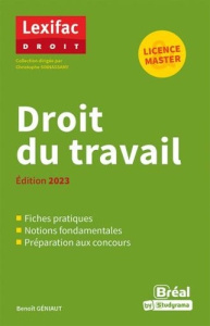 Droit du travail. Edition 2023 - Géniaut Benoît ; Sinnassamy Christophe