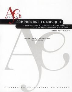 Comprendre la musique. Contributions à La Nouvelle Revue Française et à La Revue musicale (1921-1956 - Schloezer Boris de ; Picard Timothée
